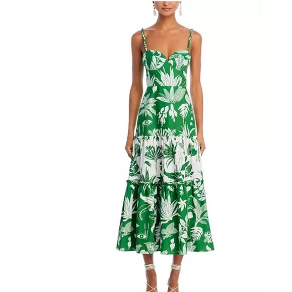 NWT FARM Rio “Forest Soul” Cotton Midi Dress Size: Medium - Picture 6 of 13